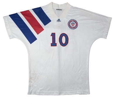 1991 Michelle Akers Game Used FIFA Womens World Cup Team USA Jersey Photo Matched To 11/30/1991 - Womens World Cup Final (Akers LOA & Sports Investors Authentication)